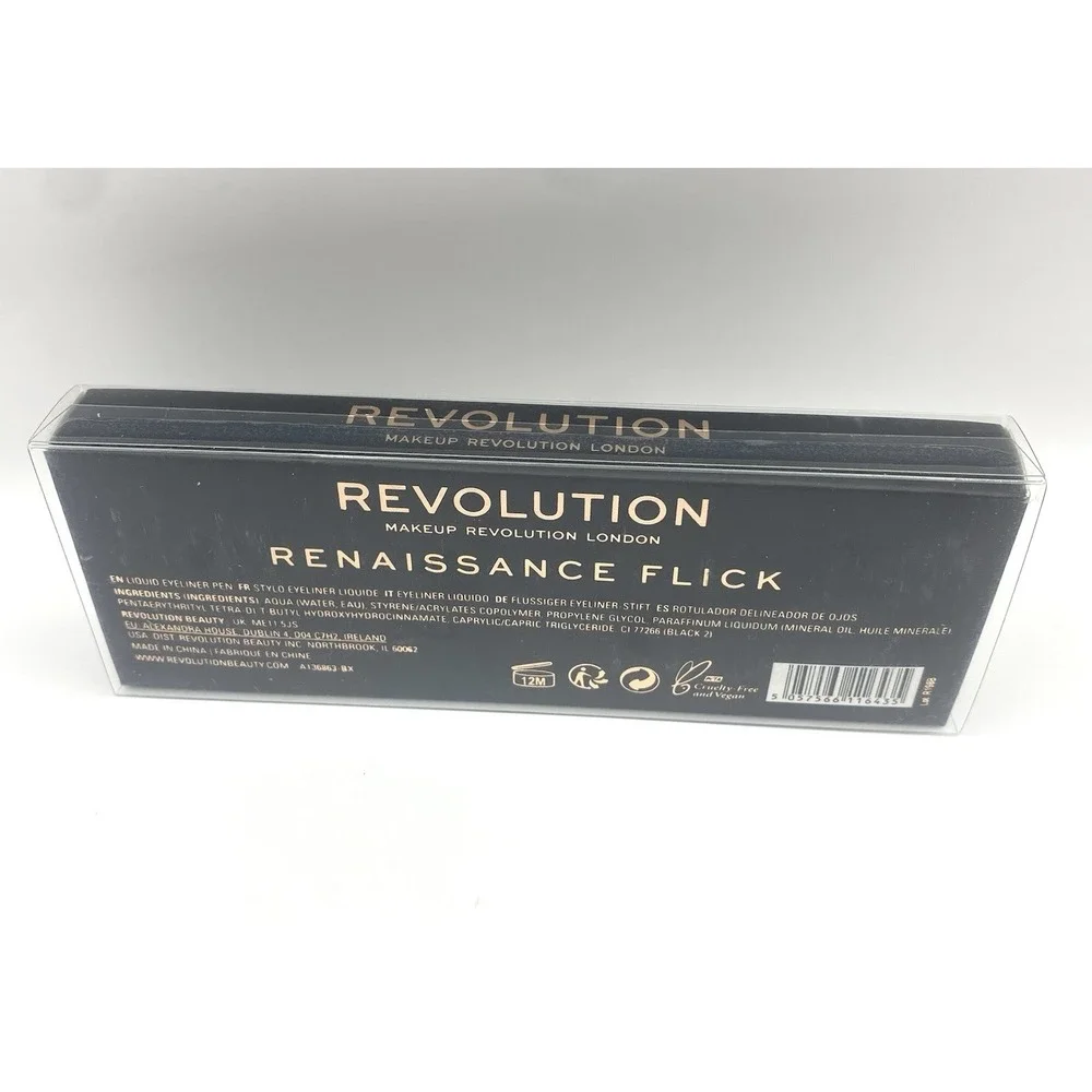 Revolution Renaissance Flick Black Felt Eyeliner Waterproof Intense Black